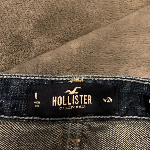 hollister denim high rise ripped jean skirt- NEW - Picture 4 of 7